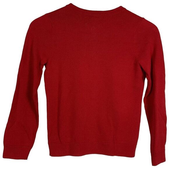 NWT Vineyard Vines Ruffle Front Cardigan Red Girls Large (14), 100% Cotton - Picture 5 of 11